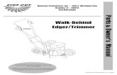 Parts & Owner's Manual Walk-Behind Edger/Trimmer - · PDF file3 About This Manual Congratulations on the purchase of your new Edger/Trimmer. Weare confident that this edger will provide