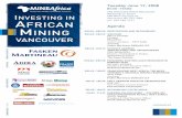 Agenda - Mine Africa Vancouver - June 17 program FINAL.pdfAgenda 08h30–08h50 ... 4 Consulting and business development services ... offices in each of the key mining finance centres