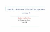 Lecture 2 Katerina Potika UC Santa Cruz 1/6/11 · PDF fileLecture 2 Katerina Potika UC Santa Cruz 1/6/11. 2 ... 12345 Ocean St Santa Cruz, 95060 September 21, 2005 ... Accounting Mgmt,