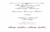 The Celebration and Blessing of a Blessing of a Marriage ...bolognes/gl/program.pdf · Blessing of a Blessing of a ... Wedding Participants Maid of Honor ... joining of hands and