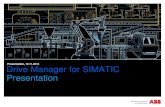 Presentation, 12.11.2014 Drive Manager for SIMATIC ... · PDF fileDrive Manager for SIMATIC device tool Scope of offering 11/27/2014 | Slide 7 Engineering tools •SIMATIC Manager