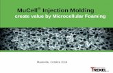 MuCell Injection Molding - innovdays- · PDF fileMuCell® INJECTION MOLDING “The most significant plastic processing innovation in the last 20 Years” MuCell Process developed at