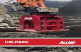 HO-PACS - · PDF fileThe Model 1600 fits virtually all larger loader/backhoes and small to medium excavators. This hydraulic ... • Tough-coat hoses prevent cuts and extend wear-life