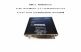 MGL Avionics V16 Aviation band transceiver User and ...mglavionics.co.za/Docs/V16 manual.pdf · MGL Avionics V16 Aviation band transceiver User and Installation manual