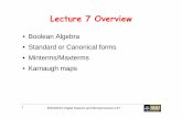 Boolean Algebra • Standard or Canonical forms • Minterms/Maxterms • Karnaugh mapscourses.cecs.anu.edu.au/courses/ENGN3213/lectures/... ·  · 2010-06-03• Boolean Algebra