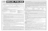 11th Delhi police Recruitment - Employment Advt. for... · Recruitment will be held at Delhi for which ... prescribed in Annexure-'C' from the competent authorities i.e. DC/DM/SDM