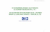 COMMUNICATING CONFIDENTLY: ASSERTIVENESS AND INFLUENCING ... Confidently.pdf · Ralph Lewis Associates 1 1 COMMUNICATING CONFIDENTLY: ASSERTIVENESS AND INFLUENCING SKILLS
