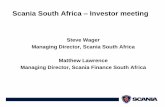1 Scania South Africa Investor meeting South Africa – Investor meeting ... Distribution and Bus bodies as ... Number of finance contracts: 4 394