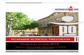 SUMMER SCHOOL PROGRAM - Sciences Po · PDF fileSUMMER SCHOOL PROGRAM. ... The city of Aix enjoys a privileged climate : ... Each student will have to present a valid passport on the
