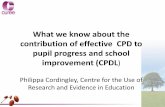 What we know about the contribution of effective CPD to ...site-timestamp]/CASSA_TSA_July... · What we know about the contribution of effective CPD to pupil progress and school improvement