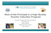 Role of the Principal in a High Quality Teacher Induction ...abrazo.wikispaces.com/file/view/HISD_RoP_WebinarMay12.pdf/... · Role of the Principal in a High Quality Teacher Induction