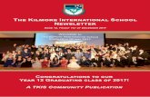 The Kilmore International School  · PDF fileThe Kilmore International School Newsletter ISSUE 12, FRIDAY 1ST OF DECEMBER 2017 Congratulations to our Year 12 Graduating