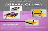 QUICK REFERENCE GUIDE AGBARA OLUWAyoruba1.com/Agbara Oluwa_Manual.pdf · AGBARA OLUWA QUICK REFERENCE GUIDE KEY INFORMATION Thank you for purchasing our product! You will enjoy the