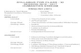 SYLLABUS FOR CLASS - XI -  · PDF fileSYLLABUS FOR CLASS - XI SESSION 2016 - 2017 ... • Calculation of BMI and Waist-Hip Ration ... Dyeing and Printing a)