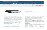 VIP XD Single/Quad-stream Decoder - Bosch Globalstna.resource.bosch.com/documents/Data_sheet_enUS_1548331403.pdfVideo | VIP XD Single/Quad-stream Decoder ... Easy Upgrade Remotely