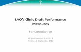 LAO’s Clinic Draft Performance · PDF fileLAO’s Clinic Draft Performance Measures ... ... – To determine the percentage of time and funds used to deliver direct legal services