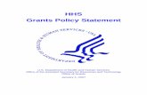 HHS Grants Policy Statement - Health Resources and ... Grants Policy Statement ... Types of Applications and Letters of Intent ... Volunteer Services ...
