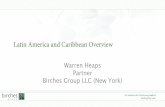 Warren Heaps Partner Birches Group LLC (New York) · PDF file•Warren is a Partner with Birches Group LLC in New York. •He manages Business Development and private sector outreach,