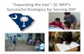 “Expanding the box”: SC MEP’s Successful Strategies for ...flrecruiter.org/files/SC - Orlando OSY Presentation 04.29.14.pdf · ICERT.DOLETA.GOV OSYMIGRANT.ORG . Title: PowerPoint
