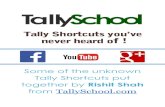 Some of the unknown Tally Shortcuts put together by from ... · PDF filewill need Tally.ERP 9. If you don’t have Tally.ERP 9, don’t worry. You can download and install Tally for