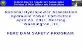 FERC DAM SAFETY PROGRAM - · PDF fileFERC DAM SAFETY PROGRAM. Federal Energy Regulatory Commission Division of Dam Safety and Inspections FERC Presenters. ... Engineering Guideline