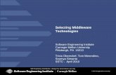 Selecting Middleware Technologies - SEI Digital Library · PDF fileSelecting Middleware Technologies Software Engineering Institute Carnegie Mellon University Pittsburgh, PA 15213