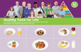 Healthy Food for Life Your guide to healthy · PDF fileYour guide to healthy eating Use the Food Pyramid to plan meals and snacks ... introduce variety, eat more nutritious foods,