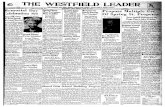 WESTFIELD LEADER KTY-SECONP YEAR—No. 37 — —— emorial Day ielebration Set THE UADINQ AND MOST WIDELY CUMULATED WEEKLY NEWSPAFE* IN UNION COUNTY melM. Vines [o Lead Para