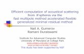 Efficient computation of acoustical scattering from ...gumerov/PDFs/asa_2004.pdfIntroduction Problem ... Sommerfield Radiation Condition 4 2 1 6 5 3 Incident Wave Formulation Wave