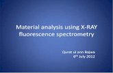 Material analysis using X-RAY fluorescence …physlab.org/wp-content/uploads/2016/04/Xrf_Qura.pdfMaterial analysis using X-RAY fluorescence spectrometry ... Working Principle of EDXRF