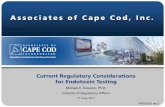 Associates of Cape Cod, Inc. · PDF fileAssociates of Cape Cod, Inc. ... (FDA) guidance documents on endotoxin testing ... The 1987 FDA Guideline states that reagent licensed by