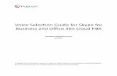 Voice Selection Guide for Skype for Business and Office ... · PDF fileVoice Selection Guide for Skype for Business and Office ... and collaboration within their ... boardroom and