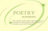 Poetry - Mrs. Charlton's Online Classroom · PDF filea way to express how you feel when you cannot ... a line of poetry says a lot more ... In order to read poetry well, though, you