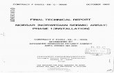 CO Q FINAL TECHNICAL REPORT NORSAR … F 61052 -68- C - 0009 OCTOBER 1968 a CO Q FINAL TECHNICAL REPORT NORSAR (NORWEGIAN SEISMIC ARRAY) PHASE 1 (INSTALLATION) 1 CONTRACT F 61062 -