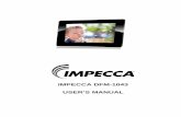 IMPECCA DFM-1043 USER’S MANUAL - s3. · PDF fileThe IMPECCA DFM-1043 Digital Photo Frame is compatible with the following popular memory card formats: Compact Flash®, SD/SDHC™,