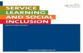 SERVICE LEARNING AND SOCIAL INCLUSION ... learning and social inclusion processes 5 Promoting social inclusion processes is not an isolated responsibility to be assumed by specialised