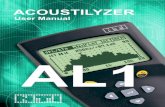 User Manual manual describes the Acoustilyzer AL1 functions and measurements in detail. Further application information about the acoustical and electrical measurements can be found