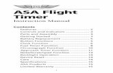 ASA Flight Timer -  · PDF fileASA Flight Timer Instruction Manual Contents ... • Universal coordinated ... The “CLOCK” icon appears in the upper portion of