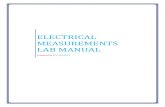 ELECTRICAL MEASUREMENTS LAB MANUAL - Sree …sreevahini.edu.in/pdf/electrical-measurements-lab.pdf · SVIST-ELECTRICAL MEASUREMENTS LAB MANUAL Page | 3 ... Observation Table: Sl No.