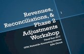 Revenues, Reconciliations, & Phase 2 Adjustments Workshop · PDF fileGeneral Ledger (GL) Review training class. General Ledgers . SAAM 90.20.70. Agencies are to review their data to