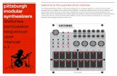 percussion sequencer user - Squarespace · PDF filepittsburgh modular synthesizers lifeforms percussion sequencer user manual v.1 welcome to the eurorack drum machine The Pittsburgh