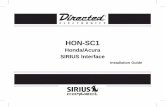 HON-SC1 - siriusretail.com HON-SC1 is designed to be compatible with select Honda/Acura vehicles. Please consult table for compat-ibility listing. Compatible Headunit Types: