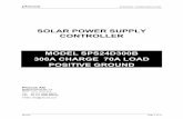 SOLAR POWER SUPPLY CONTROLLER MODEL SPS24D300B 300A · PDF fileSOLAR POWER SUPPLY CONTROLLER MODEL SPS24D300B ... well suited to operation of telecommunication ... automatically force