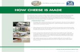 How Cheese is Made - Foodservice CHEESE IS MADE 1. Incoming milk is weighed and tested for quality and purity. ... it easy to see the cheesemaking process; however, for safety reasons,