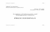 Academy of Information and Management Sciences · PDF fileSehwan Yoo, University of ... Proceedings of the Academy of Information and Management Sciences, ... Proceedings of the Academy