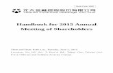 Handbook for 2015 Annual Meeting of Shareholders - · PDF fileHandbook for 2015 Annual Meeting of Shareholders ... The banking industry must pay attention to changes in ... banking