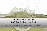 NCEA REVISION NCEA Science 1 - NZ Science Class Onlinegzscienceclassonline.weebly.com/uploads/1/1/3/6/11360172/ncea_revi… · NCEA REVISION NCEA Science 1.5 Acids and Bases AS 90944.