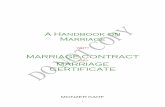 A Handbook on Marriage - kahfmonzer.kahf.com/marriage/Handbook_on_Marriage_with_Marriage... · A Handbook on Marriage WITH MARRIAGE CONTRACT AND ... we also suggest that you must