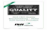 2013 CRO Quality Benchmarking – Phase II/III Service · PDF fileCompany Service Quality Profiles ... Emphasize Excellence in Project Management Figure 5 – Selection Rubric for