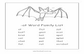 -at Word Family List - ReadingFriend.comreadingfriend.com/content/worksheet_pdf/1483037791... · -at Word Family List . at bat* brat cat chat fat flat . gnat . hat . mat . pat . rat